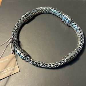 John Hardy Dot Silver Four Station Bracelet, Size Large